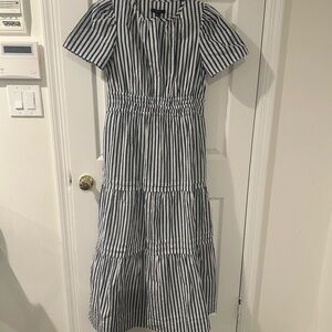 NWT Quince 100% Organic Cotton Poplin Tiered Maxi Dress Size Small